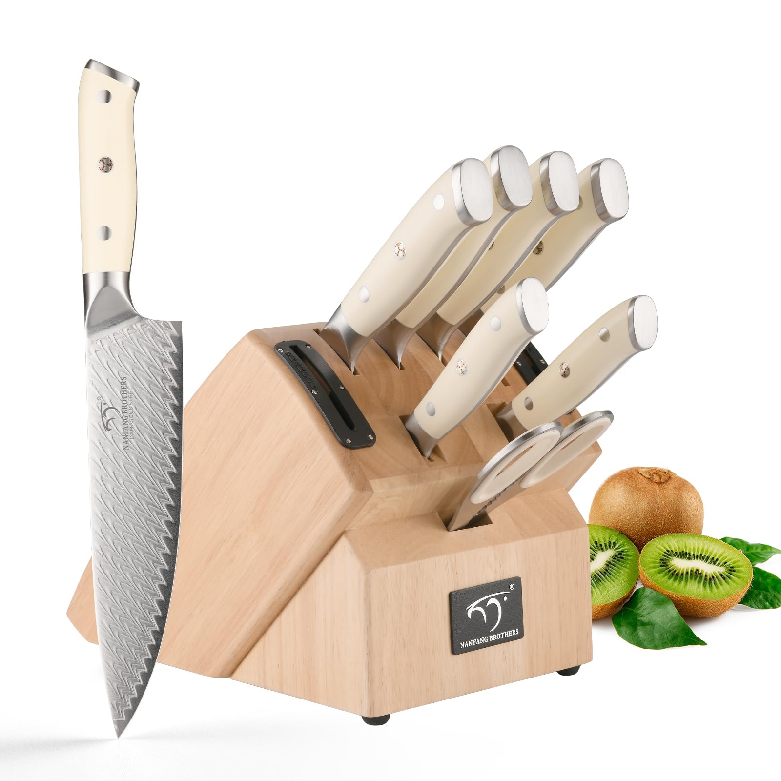 Wood N Brothers 3点セット Schmidt Brothers - Zebra Wood 4-Piece Jumbo Steak Knife Set, High